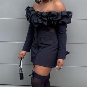 Ella Elisque- “Crush On Me” Black Blazer Dress